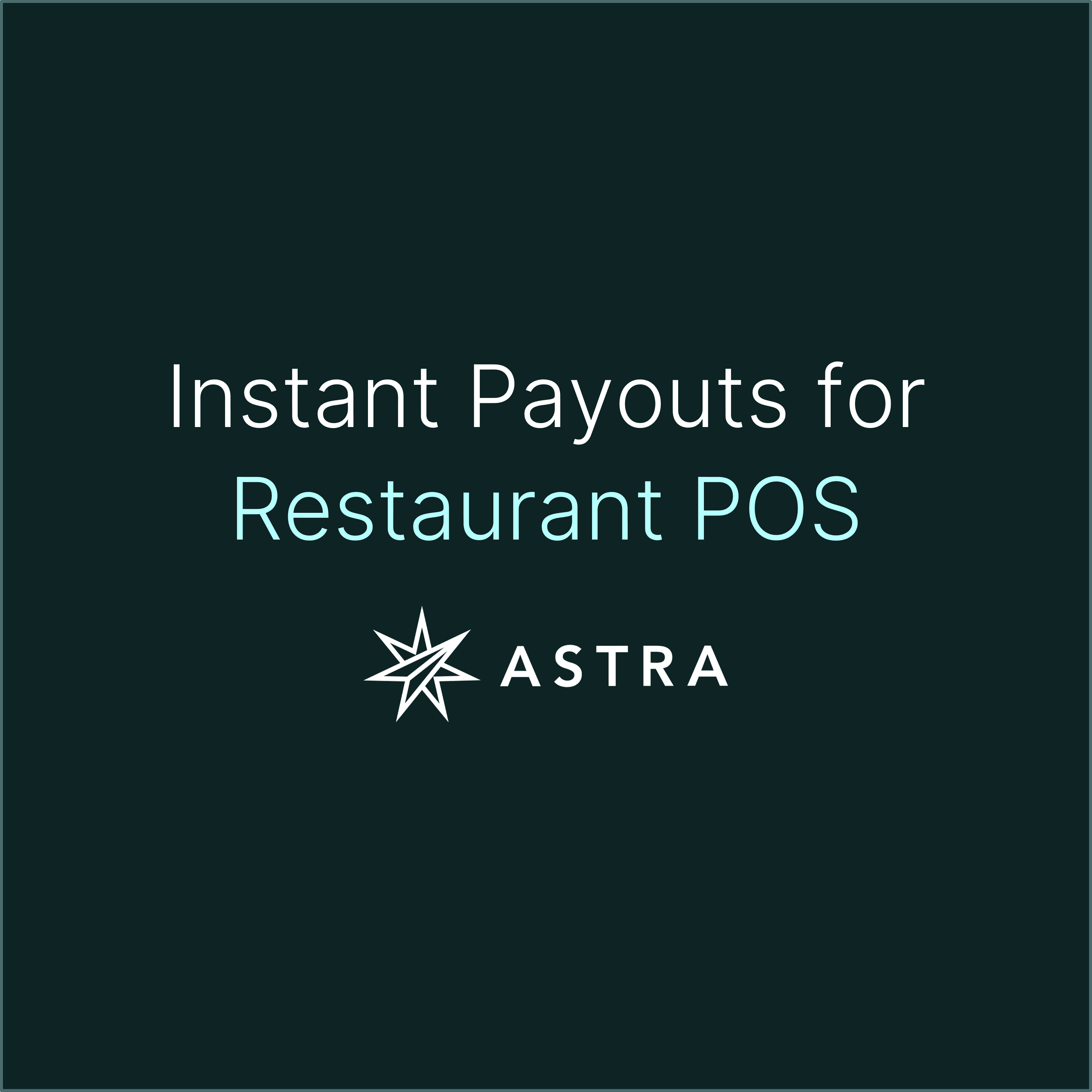 Learn how restaurant POS platforms can embed instant payments