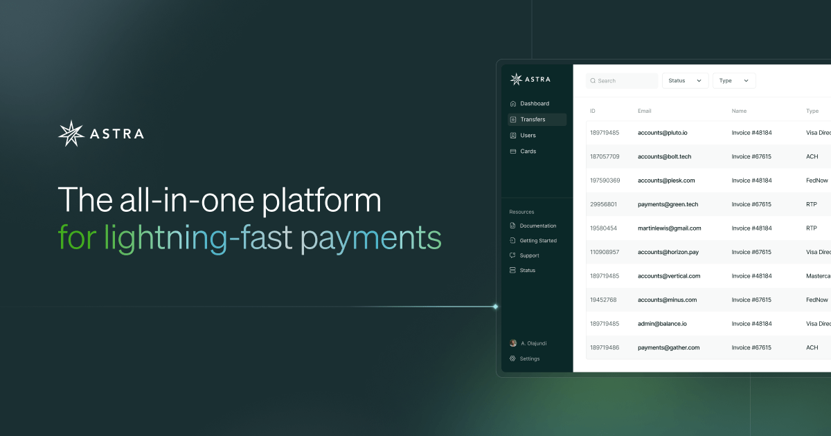 Astra | The Instant Payments API